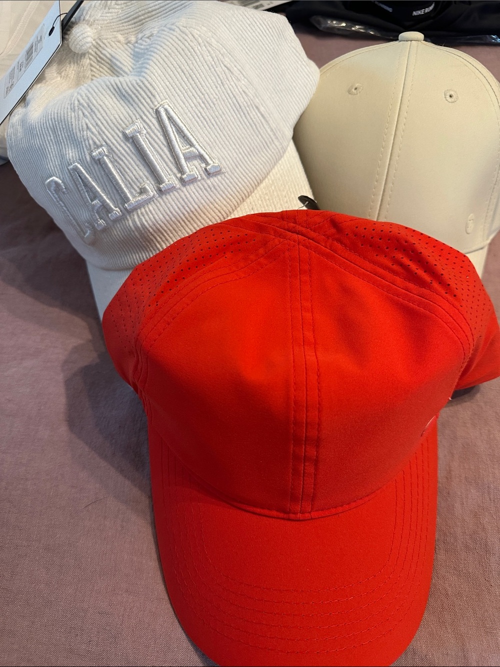 CALIA by Carrie Underwood Red Perforated Sport Cap 3 caps